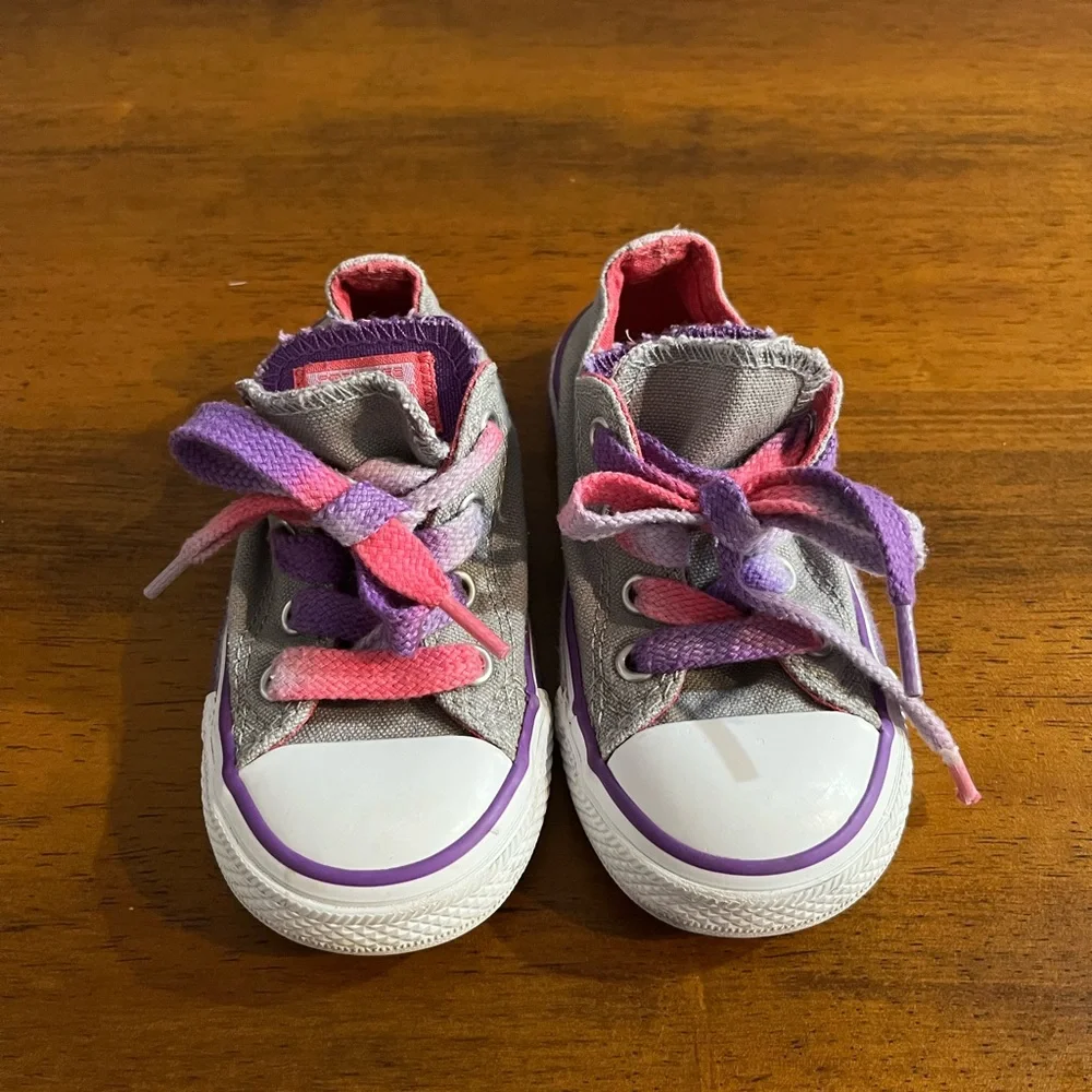 Converse tie dye shoe‎ lace girls size 7
